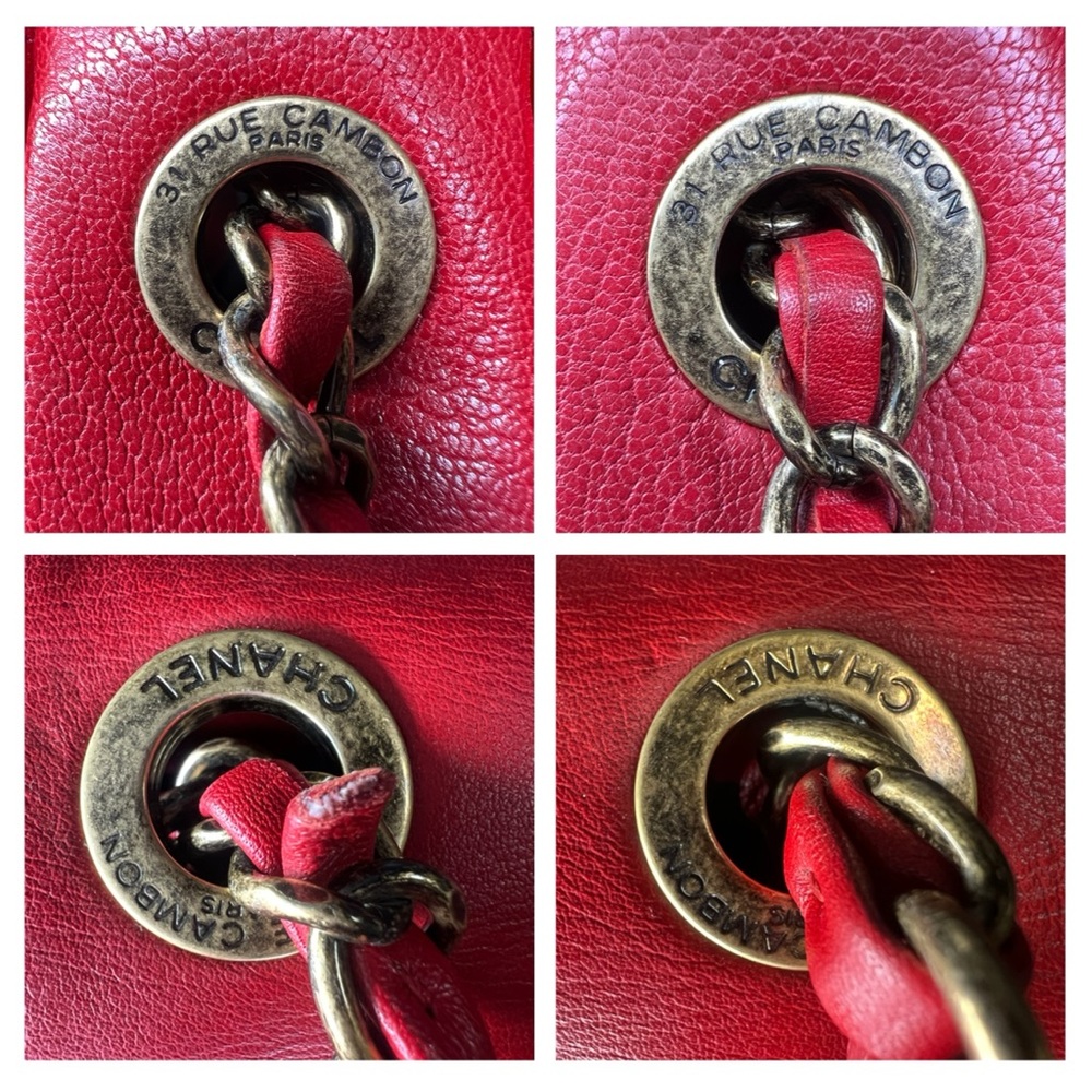 SOLD!❌ Chanel Red Calfskin Coco Curve Flap Medium - Picture 15 of 17